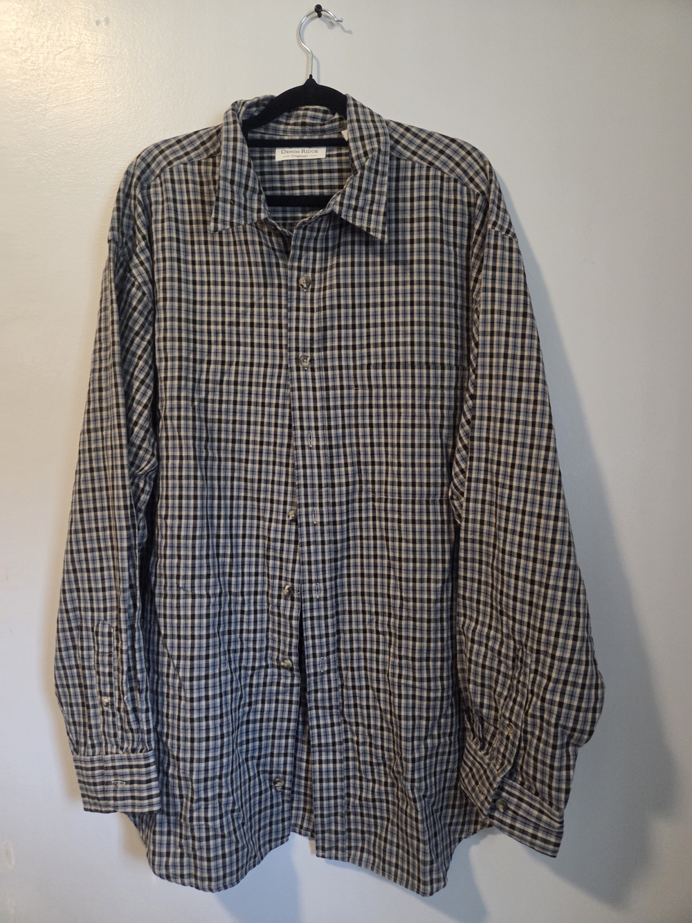 Chaps Men's Plaid Button-Down Shirt - Blue and Tan